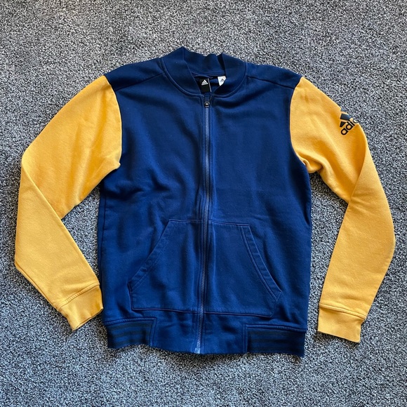 adidas Other - Adidas Crew Neck Two Tone Zip Up Sweatshirt